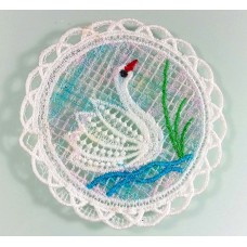 Swan Doilies color - 4 pcs set